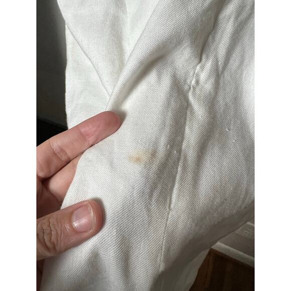 Milly Linen Blend White Dress Size 2 - Picture 8 of 10